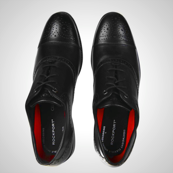 Rockport Finskor Herr Svarta - Rockport Skor Sverige Charles Road Cap Toe,9028-ZJXDQ